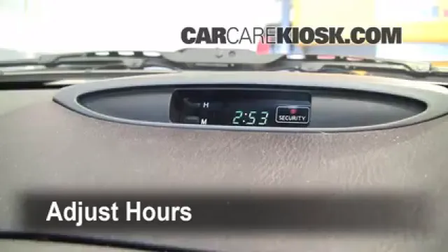 2002 Nissan Maxima GLE 3.5L V6 Horloge Régler l'horloge